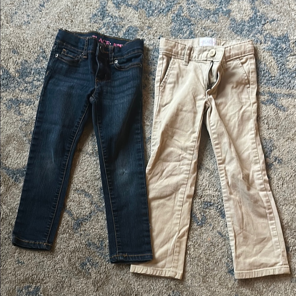 The Children's Place Blue and Tan Jeans Set Full-Length